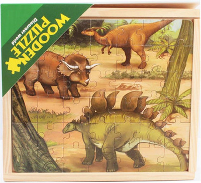 

Montez Wooden Dinosaur Character Educational Fun Jigsaw Puzzle Game With Wooden Frame For Kids (147 Pieces)(147 Pieces)