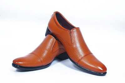 

GOVINDSHREE Synthetic Slip On For Men(Tan