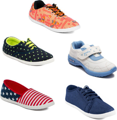 

Asian Women's Combo Pack of 5 Casual shoes Casuals For Women(Multicolor