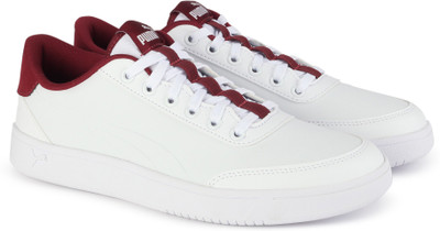 

Puma Court Breaker L Sneakers For Men(White, Maroon, White-tibetan red