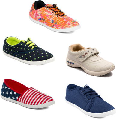 

Asian Women's Combo Pack of  Casual shoes Casuals For Women(Multicolor