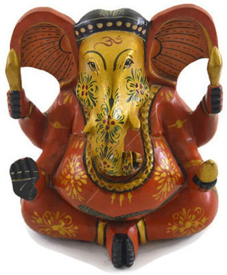 

Eurasia Handicraft Decorative Showpiece - 4 cm(Wooden, Orange)