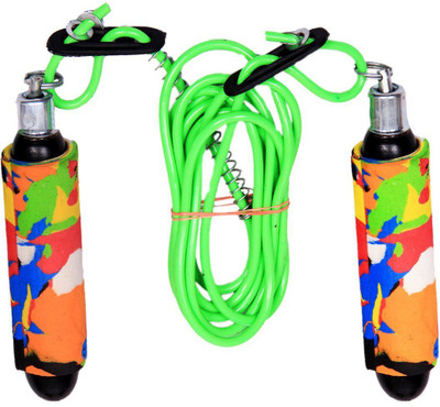 

ILARTE Wooden Handle Gym Skipping Rope Freestyle Skipping Rope(Multicolor, Length: 254 cm)
