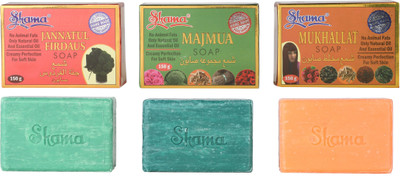 

Shama Mukhalat, Janatulfirdos & Majmua 100% Natuaral And Herbal Hand Made Soap - Pack of 3(150 g, Pack of 3)