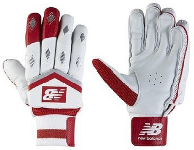 

New Balance TC-460 Batting Gloves (Men, White, Red)