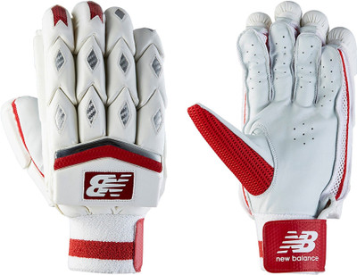 

New Balance TC-860 (RH) Batting Gloves (Men, White, Red)
