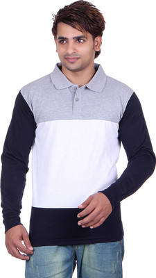 

Vivid Bharti Self Design Men's Polo Neck Multicolor T-Shirt