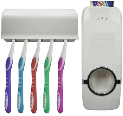 Palash Home Essentials Assorted Toothbrush Holder Plastic Toothbrush Holder(White, Wall Mount)