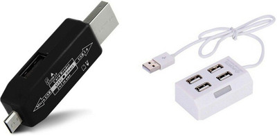 

Freya HUB USB 4 PORT MULTIPURPOSE SPLITTER WITH MICRO USB SD OTG CARD READER USB Adapter(Multicolor)