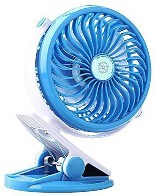 

FKU Mini Portable Clip Rechargable 360 Degree Rotatable Mini Portable Clip Rechargable 360 Degree Rotatable USB Fan(Blue)