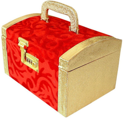 

Haryana Craft red Makeup Kit, Jewelry Box, Bangles Box Vanity Box(Red)