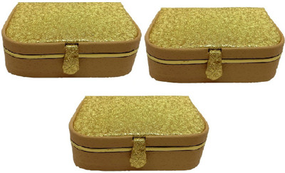 

Addyz Gift item - Keeps 12-16 Rings Jewellery Vanity Box(Gold)
