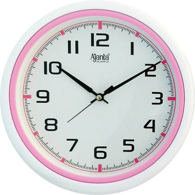 Ajanta sokariya Analog 25 cm X 25 cm Wall Clock(Pink, With Glass) Ajanta sokariya Analog 25 cm X 25 cm Wall Clock(Pink, With Glass)
