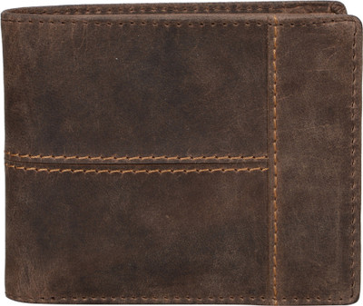 

LEATHERSTILE Men Brown Genuine Leather Wallet(8 Card Slots)