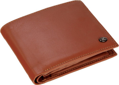 

KHISA Men Tan Genuine Leather Wallet(7 Card Slots)