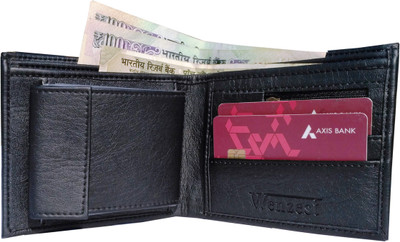 

Wenzest Men Black Artificial Leather Wallet(10 Card Slots)