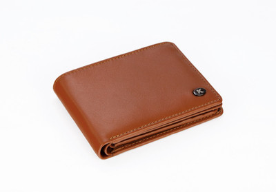 

KHISA Men Tan Genuine Leather Wallet(4 Card Slots)