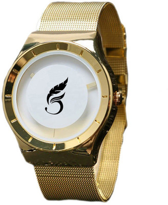 

Talgo New Arrival Festive Season Special TGP58977WHGD Attractive White Dial Gold Strap Stylist Creative Analog TGP58977WHGD Watch - For Men