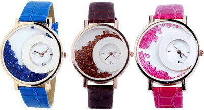 

MVS MVSF1230 Designer Multicolour Half Moon Analog Watch - For Women