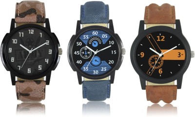 E-Smart J06-01-02-03-COMBO Multicolor Dial analogue Watches for men(Pack Of 3) Watch  - For Men   Watches  (E-Smart)