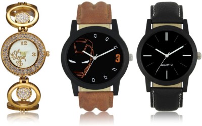 Elife 04-05-0204-COMBO Multicolor Dial analogue Watches for men and Women (Pack Of 3) Watch  - For Couple   Watches  (Elife)