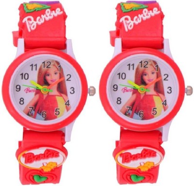 lavishable COMBO OF 2 KIDS WATCH -RED BARBE RED SPARKLING KIDS WATCH Watch - For Boys & Girls Watch - For Boys & Girls Watch  - For Boys & Girls   Watches  (Lavishable)