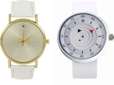 

Talgo New Arrival Festive Season Special TGSDWHRBRWH Creative Turnplate Display white Wrist Watch And Single Diamond White Watch (combo of 2) TGSDWHRBRWH Watch - For Men & Women