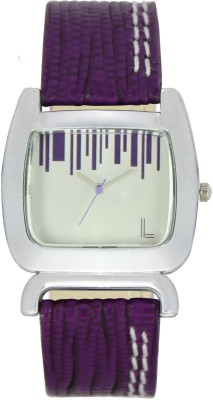 SVM Square Dial Elegant Design Purple Leather Watch - For Women Watch  - For Men   Watches  (SVM)