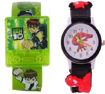 LAVISHABLE COMBO OF 2 KIDS WATCH -MUISC WATCH SPIDER MEN SPARKLING KIDS WATCH Watch - For Boys & Girls Watch - For Boys & Girls Watch  - For Boys & Girls   Watches  (Lavishable)