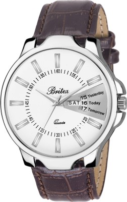 Britex BT7017 Day and Date Functioning~Leather Strap Watch  - For Men   Watches  (Britex)