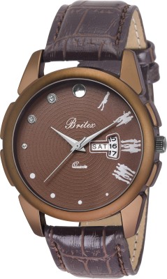 Britex BT7020 Flipkart Exclusive ~Day and Date Functioning~Leather Strap Watch  - For Men   Watches  (Britex)