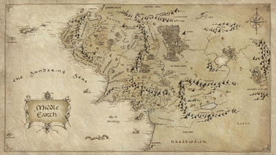 

Akhuratha Wall Poster Middle-earth-The-Lord-of-the-Rings-map Paper Print(12 inch X 18 inch, Rolled)