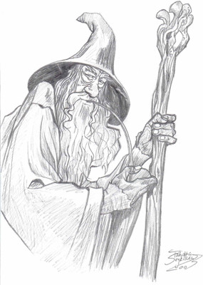

Aabhaas Wall Poster Gandalf-drawing-The-Lord-of-the-Rings Paper Print(18 inch X 12 inch, Rolled)