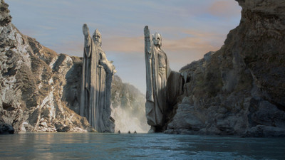 

Akhuratha Wall Poster The-Lord-of-the-Rings-Argonath-The-Lord-of-the-Rings-The-Fellowship-of-the-Ring Paper Print(12 inch X 18 inch, Rolled)