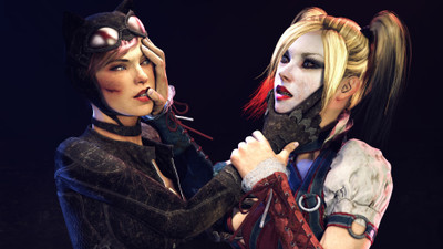 

Akhuratha Wall Poster Batman-Arkham-Knight-Harley-Quinn-Catwoman Paper Print(12 inch X 18 inch, Rolled)