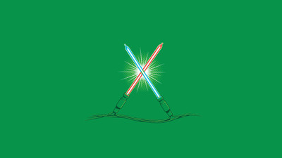 

Akhuratha Wall Poster /-humor-artwork-minimalism-simple-threadless-Star-Wars-lightsaber-Christmas- Paper Print(12 inch X 18 inch, Rolled)