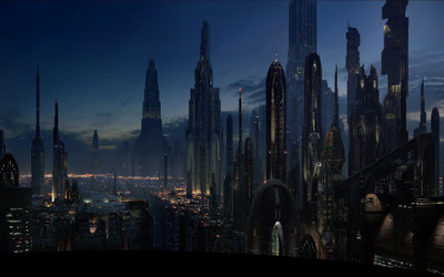 

Aabhaas Wall Poster /-fantasy-art-Coruscant-Star-Wars-futuristic Paper Print(12 inch X 18 inch, Rolled)
