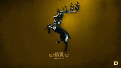 

Aabhaas Wall Poster-Game-of-Thrones-A-Song-of-Ice-and-Fire-digital-art-House-Baratheon-sigils Paper Print(12 inch X 18 inch, Rolled)