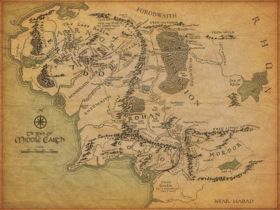 

Akhuratha Wall Poster map-The-Lord-of-the-Rings Paper Print(12 inch X 12 inch, Rolled)