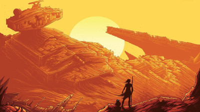 

Aabhaas Wall Poster Star-Wars-Episode-VII---The-Force-Awakens-Star-Wars-Jedi-Sun Paper Print(12 inch X 18 inch, Rolled)