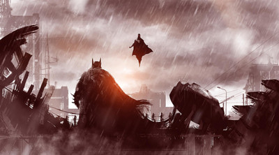 

Akhuratha Wall Poster Batman-Superman-rain Paper Print(12 inch X 18 inch, Rolled)