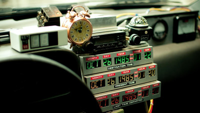 

Aabhaas Wall Poster Back-to-the-Future-DeLorean-movies-time-travel Paper Print(12 inch X 18 inch, Rolled)