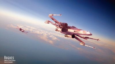 

Aabhaas Wall Poster /-Star-Wars-X-wing-sky Paper Print(12 inch X 18 inch, Rolled)