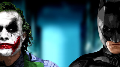 

Aabhaas Wall Poster Batman-Joker-The-Dark-Knight-MessenjahMatt Paper Print(12 inch X 18 inch, Rolled)