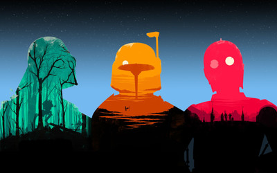 

Aabhaas Wall Poster Star-Wars-Olly-Moss Paper Print(12 inch X 18 inch, Rolled)