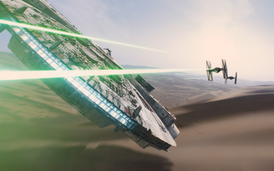 

Aabhaas Wall Poster Star-Wars-movies-Millennium-Falcon-spaceship Paper Print(12 inch X 18 inch, Rolled)