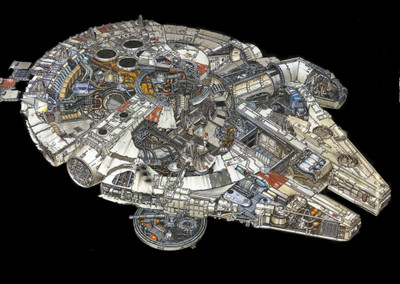 

Aabhaas Wall Poster /-Star-Wars-Millennium-Falcon Paper Print(12 inch X 18 inch, Rolled)