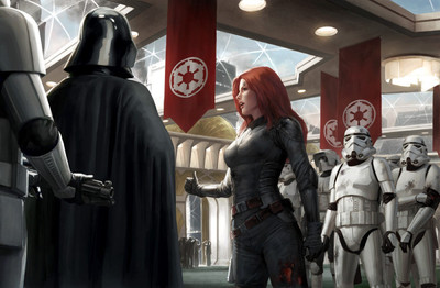 

Aabhaas Wall Poster /-Darth-Vader-artwork-Star-Wars-Mara-Jade Paper Print(12 inch X 18 inch, Rolled)
