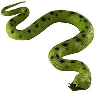 

M-Alive Realistic Rubber Random Wild Snake animal for Learning and Fun(Green)