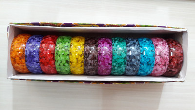 

Sona 22 size plastic bangles base for silk tread jewelry making 1 box-12 pcs